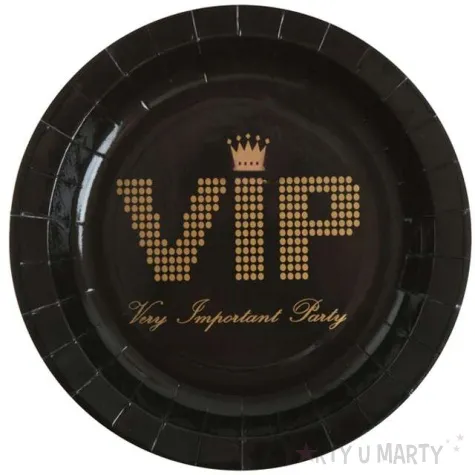 talerzyki papierowe vip black santex 23 cm 10 szt