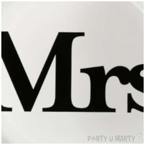 talerzyki papierowe wesele mrs biale santex 23 cm 10 szt