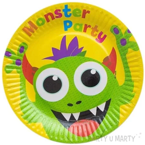 talerzyki papierowe wesole potwory 18 cm 6 szt