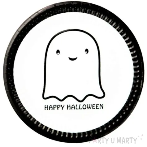 talerzyki papierowe wesoly duszek halloween congee 18cm 6 szt