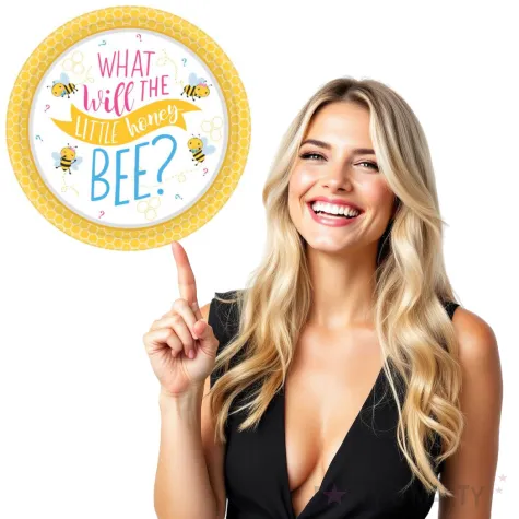 talerzyki papierowe what will it bee pszczolka zolte amscan 17 7 cm