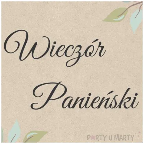 talerzyki papierowe wieczor panienski liscie kraftowy congee 18 cm 6 sz