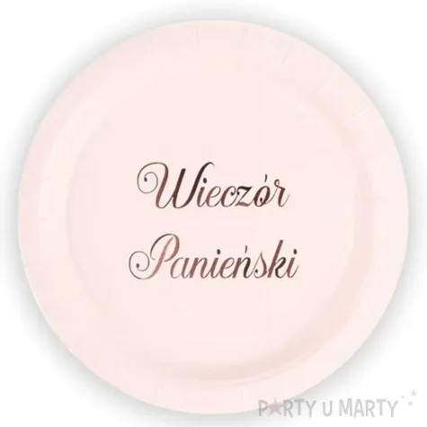 talerzyki papierowe wieczor panienski partypal 18 cm 6 szt