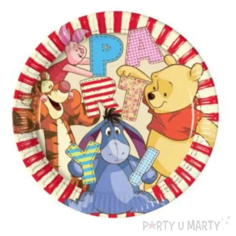 talerzyki papierowe winnie alphabet 23 cm 8 szt