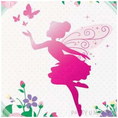 talerzyki papierowe wrozka floral fairy godan 23 cm 8 szt