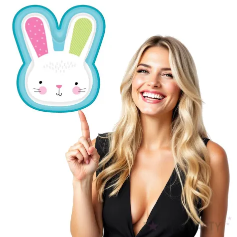 talerzyki papierowe zajaczek kolorowy amscan 24 1 x 27 9 cm