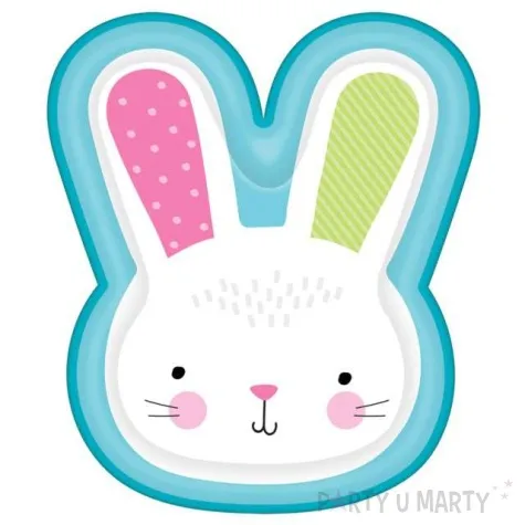 talerzyki papierowe zajaczek kolorowy amscan 24 1 x 27 9 cm