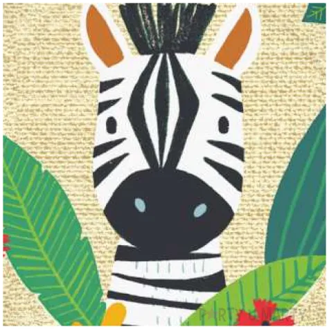 talerzyki papierowe zebra paw 23 cm 10 szt