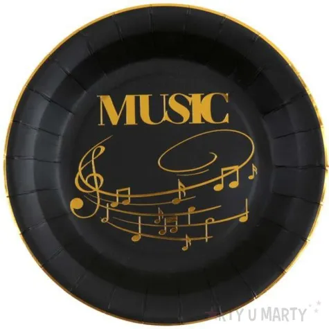 talerzyki papierowe zlota plyta santex 22 5 cm 10 szt