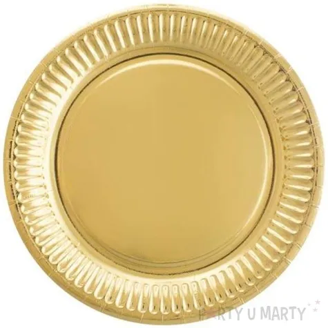 talerzyki papierowe zlote party godan 23 cm 6 szt