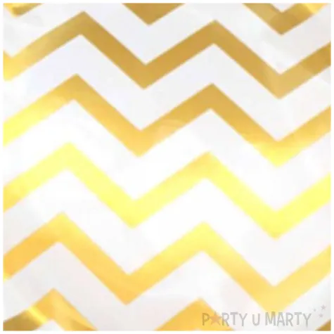 talerzyki papierowe zlote zygzaki top ten 24 cm 6 szt