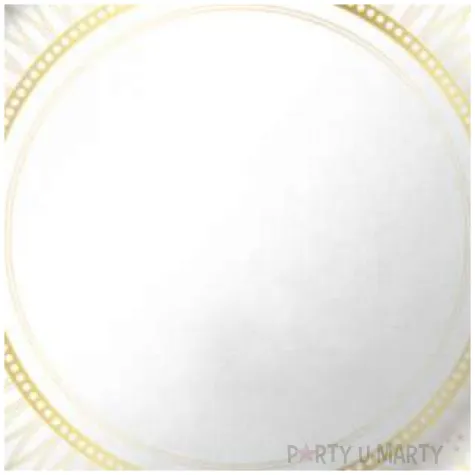 talerzyki papierowe zloty wzor biale fsopakowania 23 cm 6 szt