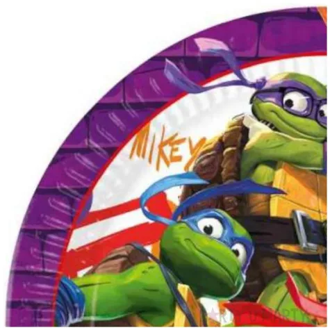 talerzyki papierowe zolwie ninja tmnt procos 23 cm 8 szt
