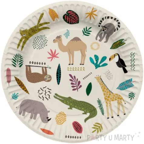 talerzyki papierowe zoo party 23 cm folat 8 szt