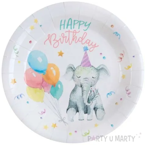 talerzyki papierowe zoo urodziny santex 22 5 cm 10 szt