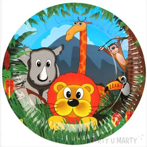 talerzyki papierowe zwierzaki safari ravi 18 cm 6 szt