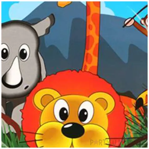 talerzyki papierowe zwierzaki safari ravi 23 cm 6 szt