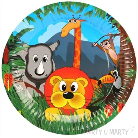 talerzyki papierowe zwierzaki safari ravi 23 cm 6 szt