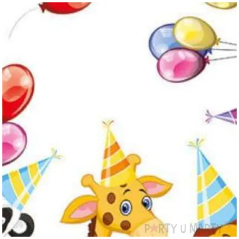 talerzyki papierowe zwierzeta imprezowe zoo mix maki 23 cm 8 szt