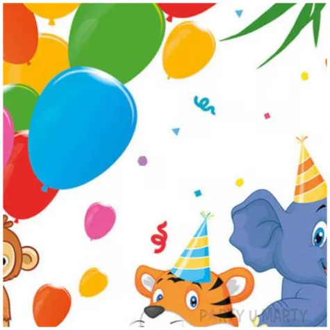 talerzyki papierowe zwierzeta safari procos 20 cm 8 szt