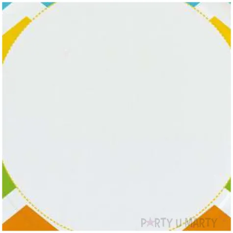 talerzyki papierowe zygzaki kolorowe amscan 23 cm 8 szt