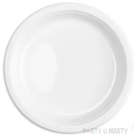 talerzyki plastikowe amscan l biale 22 8 cm 10 szt