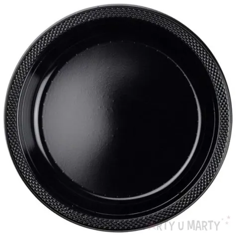 talerzyki plastikowe amscan l czarne 22 8 cm 10 szt