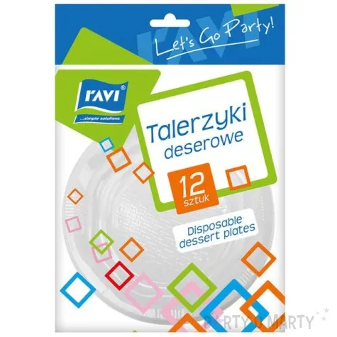 talerzyki plastikowe classic biale ravi 17 cm 12 szt
