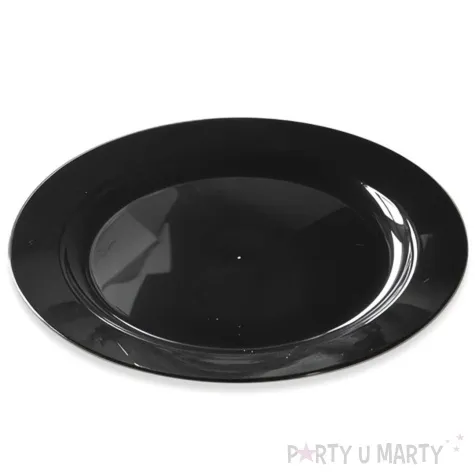 talerzyki plastikowe classic czarny aluplast 19 cm 12 szt