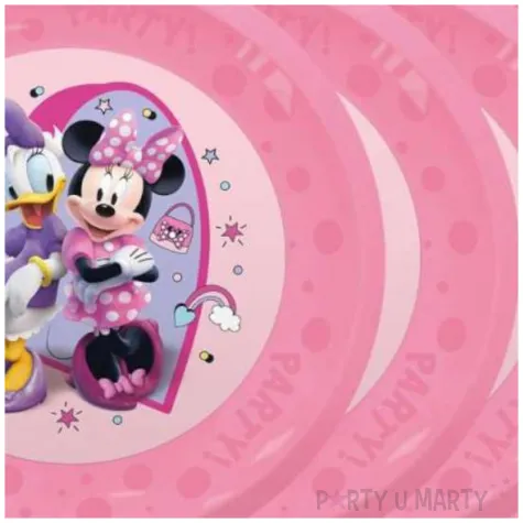 talerzyki plastikowe myszka minnie i daisy rozowy jasny procos 21 cm 4 szt