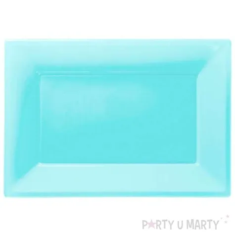 talerzyki plastikowe prostokat amscan blekitne 33 x 23 cm 3 szt