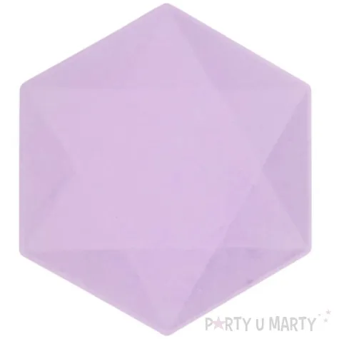 talerzyki vert decor heksagonalne fioletowy amscan 26 1 cm 6 szt
