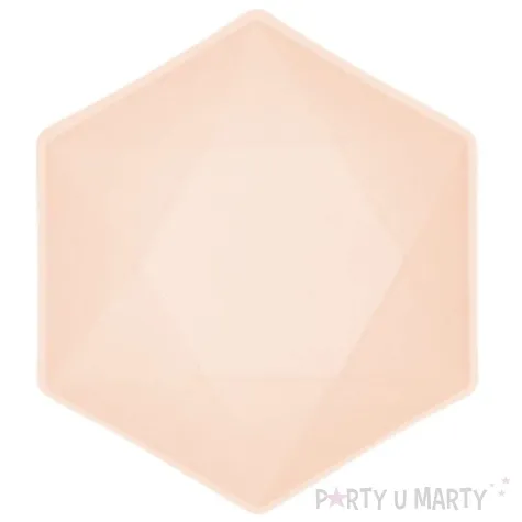 talerzyki vert decor heksagonalne morelowy amscan 20 8 cm 6 szt