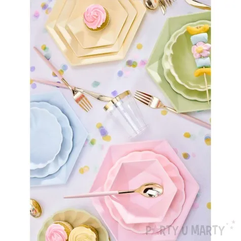 talerzyki vert decor heksagonalne morelowy amscan 20 8 cm 6 szt