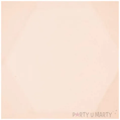 talerzyki vert decor heksagonalne morelowy amscan 20 8 cm 6 szt