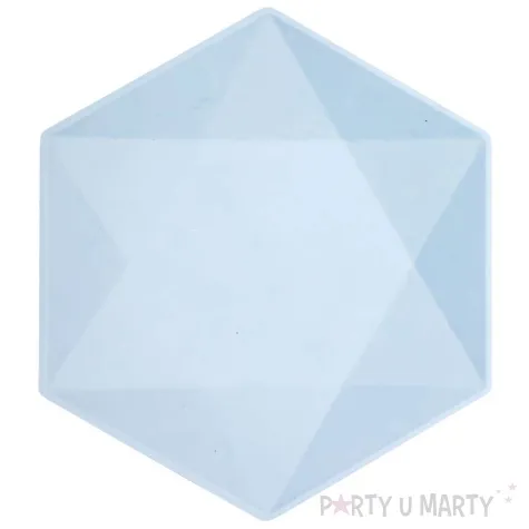 talerzyki vert decor heksagonalne niebieski amscan 20 8 cm 6 szt