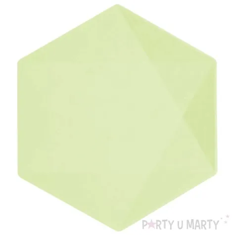 talerzyki vert decor heksagonalne zielony amscan 26 1 cm 6 szt