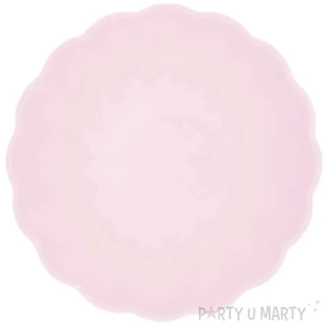 talerzyki vert decor twist rozowy jasny amscan 22 9 cm 6 szt