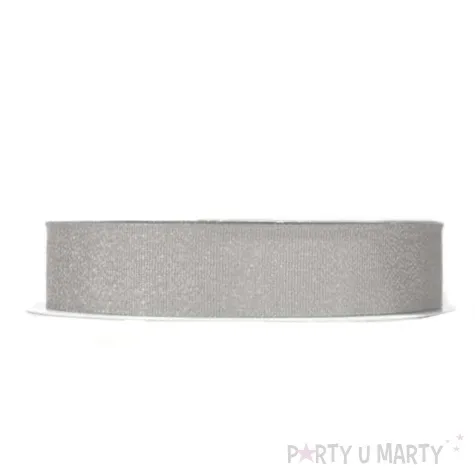 tasiemka brokatowa classic srebrny czakos 12 mm 22 m