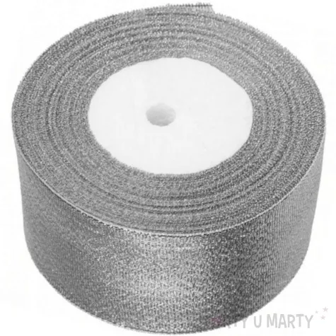 tasiemka brokatowa classic srebrny czakos 50 mm 22 m