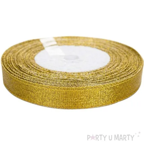 tasiemka brokatowa classic zloty czakos 12 mm 22 m