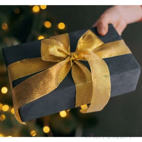 tasiemka brokatowa classic zloty czakos 50 mm 22 m