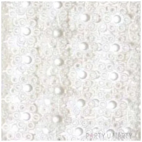 tasiemka koronkowa kwiatki biale aliga 50 cm