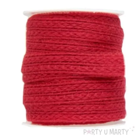 tasiemka natural czerwona santex 10 mm 5 m