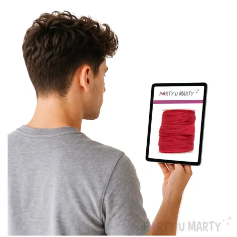 tasiemka natural czerwona santex 10 mm 5 m