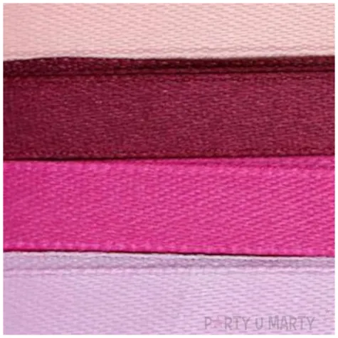 tasiemka odcienie rozu mix titanum 10 mm 2 m 6 szt