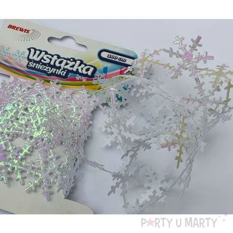 tasiemka ozdobna perlowe sniezynki brewis 200 cm