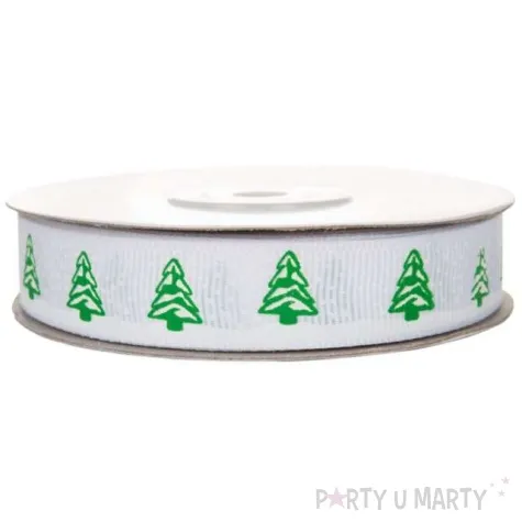 tasiemka rypsowa choinka biala 17 mm 16 m