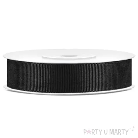 tasiemka rypsowa czarna 15mm 25m