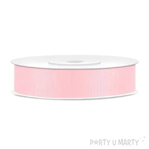 tasiemka rypsowa rozowa jasna 15mm 25m